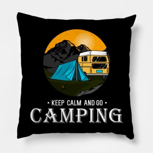 Keep calm and go camping Pillow