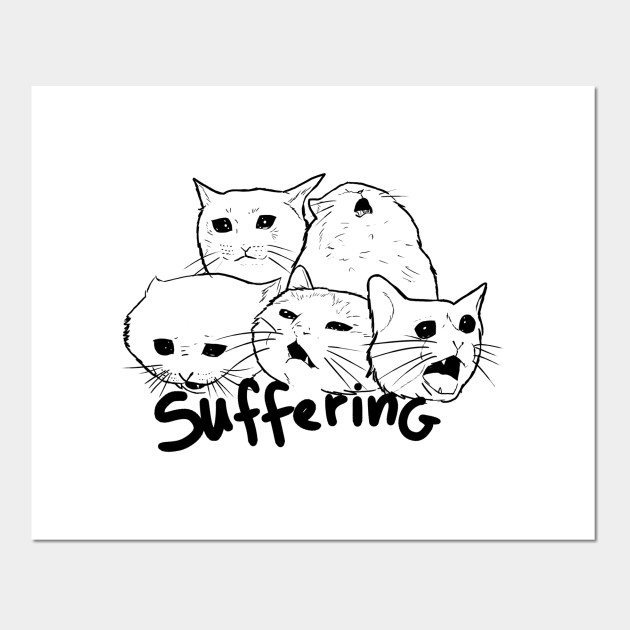 Suffering Crying Cat Meme Memes Posters And Art Prints
