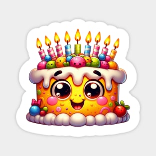 Cute Birthday Cake Magnet