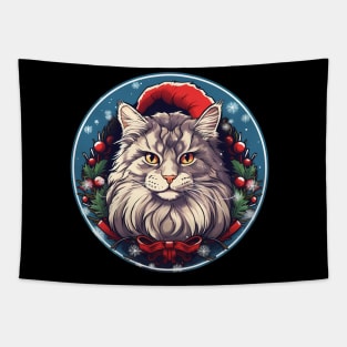 Maine Coon Cat Xmas, Love Cats Tapestry