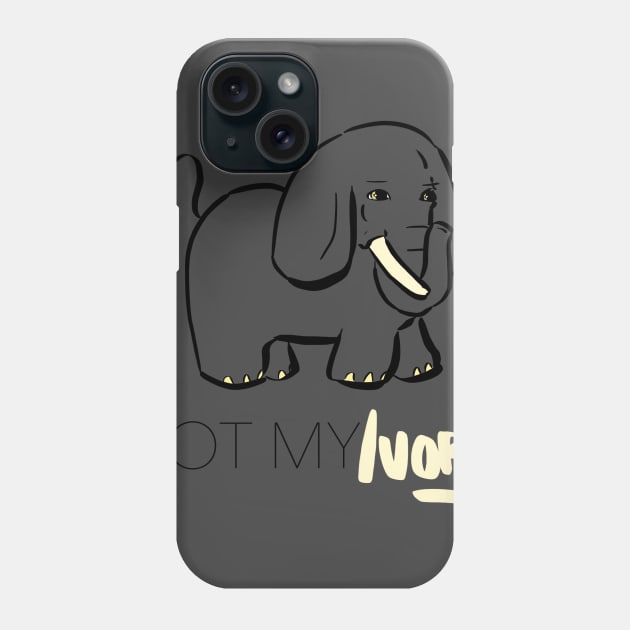 Not My Ivory T-Shirt Phone Case by AshBash201