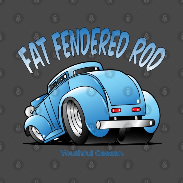 Fat Fendered Rod Cartoon Car Toon by YouthfulGeezer