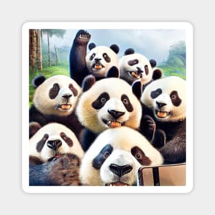 Panda Giant Bear Wild Nature Funny Happy Humor Photo Selfie Magnet