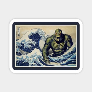 The Creature from the Black Lagoon and the Great Wave Magnet