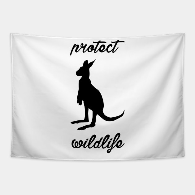 protect wildlife - kangaroo Tapestry by Protect friends