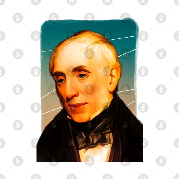 English poet William Wordsworth illustration by Litstoy 