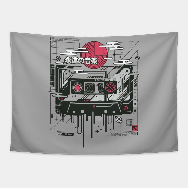 Retro Cassette Tapestry by StudioM6