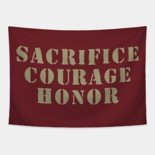 Sacrifice, Honor and Courage Tapestry