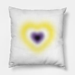 Non binary/Nb blurry heart Pillow