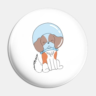 Cavalier King Charles Spaniel - Blenheim in Space Pin