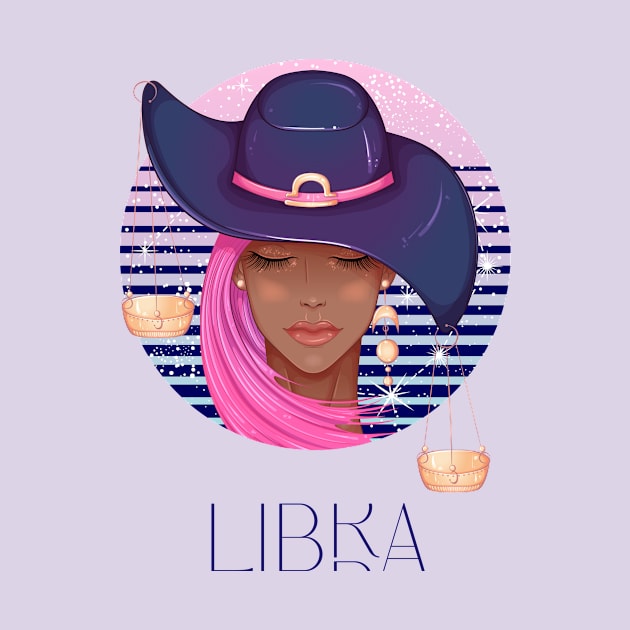 Libra Zodiac Sign | Circle Beautiful Girl by Violete Designs