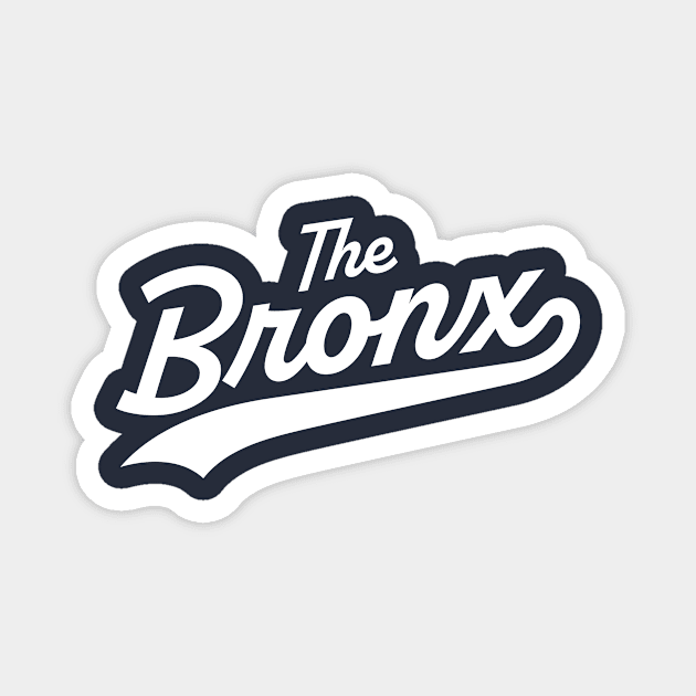 New York 'The Bronx' Pinstripe Baseball Script Fan T-Shirt: Show Off Your NY Pride with a Classic Bronx Twist! T-Shirt Magnet by CC0hort
