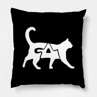 Abstract Cat Typography Pillow