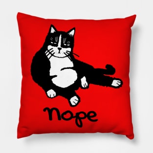 nope cat Pillow