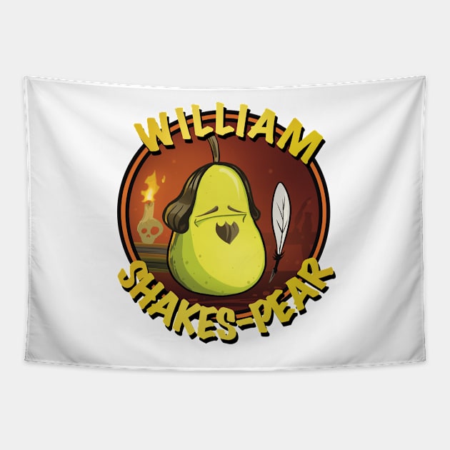 William Shakespear, but as a Pear Tapestry by Owl-Syndicate