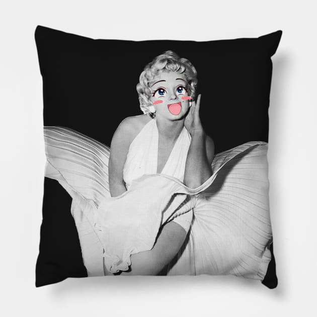 Kawaii Marilyn Monroe Pillow by HeyListen