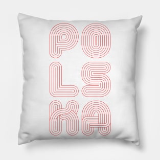 Vintage Style Poland/Polish Lettering Design Pillow