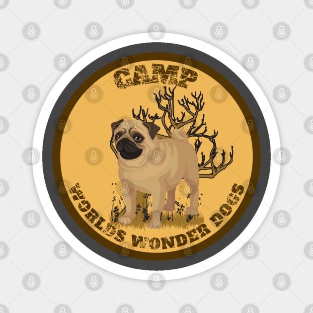 Camp Wonder Dogs Pug Magnet by Bullenbeisser.clothes