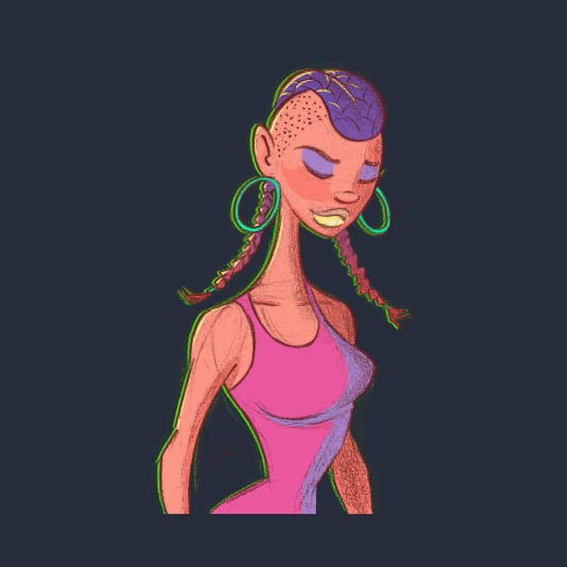 Pigtail Braids Girl by IAMO by IAMO