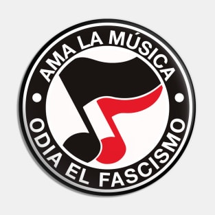 ama la musica odia el fascismo - love music hate fascism Pin