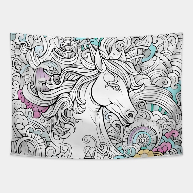 Dreamy Horse Tapestry by LaP shop