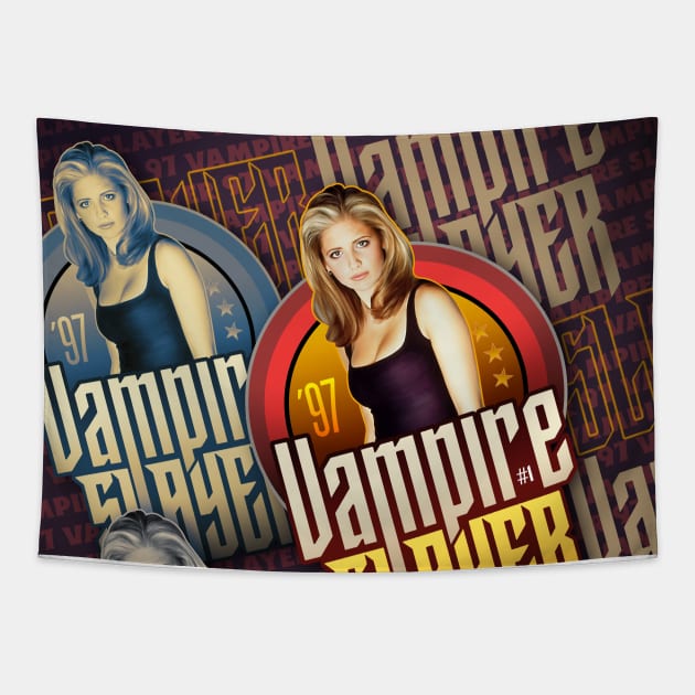 90s vampire killer Tapestry by Trazzo
