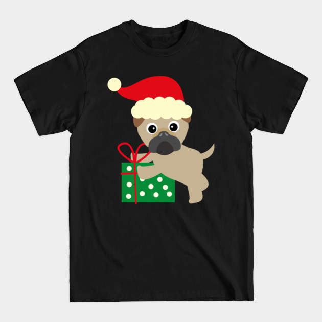 Disover Christmas Pug with Gift - Christmas Pug - T-Shirt