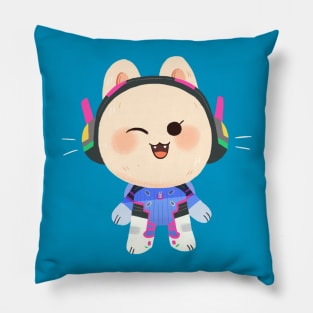 Meowverwatch - I play to win! Pillow