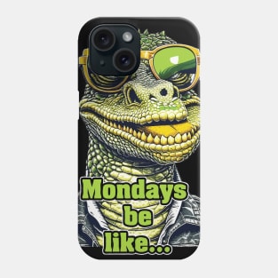 Crocodile Mondays Be Like Vector Sticker - Funny Hangover Style Phone Case