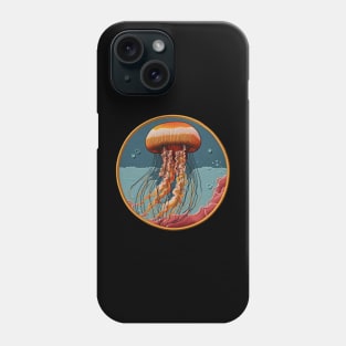 Bubbly Jellyfish Embroidered Patch Phone Case