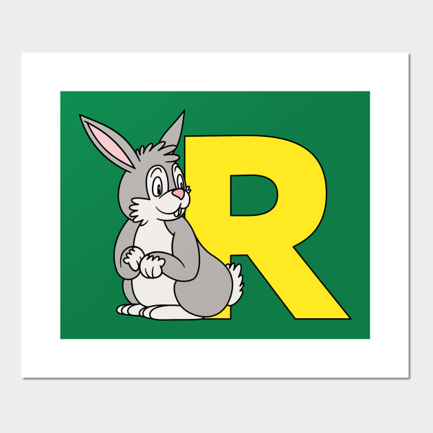Letter R With Rabbit Rabbit Posters And Art Prints Teepublic