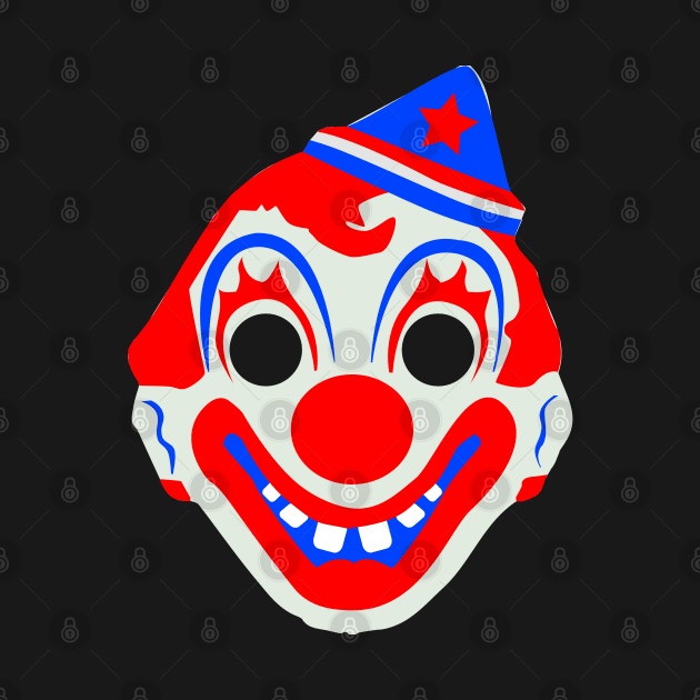 Vintage Halloween Clown Mask by carcinojen