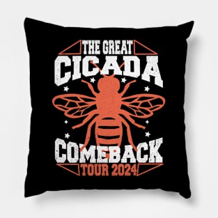 The Great Cicada Comeback Tour 2024 Pillow