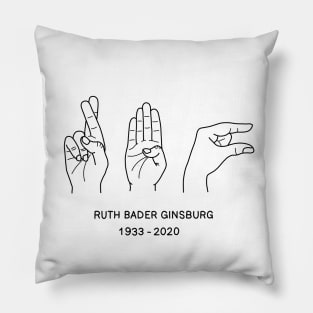 Ruth Bader Ginsburg ASL Pillow