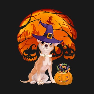 Chihuahua pumpkin witch T-Shirt