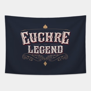 Euchre Legend - Board card game poker tournament champion Tapestry