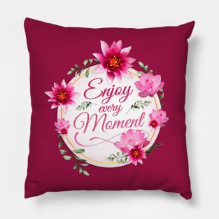 Spiritual Lotus – Enjoy every Moment Pillow