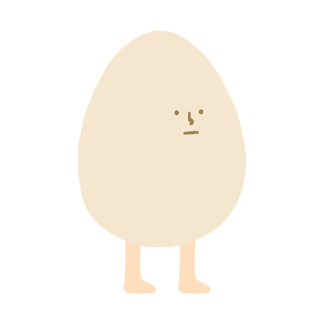 Egg with Legs | Cute | Weird | High Quality | Gift | Minimalist by WiseCat