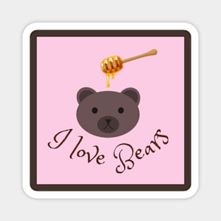 I Love Bears Magnet