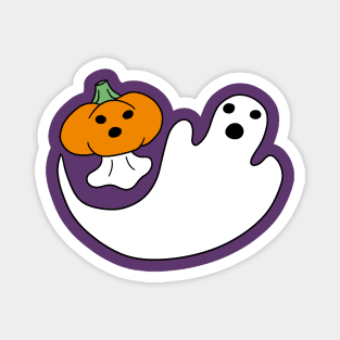 Ghost and Pumpkin Ghost Magnet