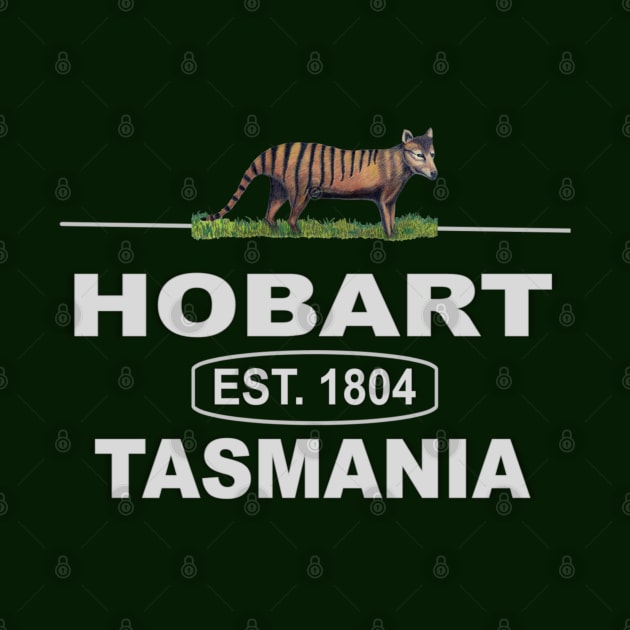 Hobart, Tasmania with Iconic Tasmanian Tiger by KC Morcom aka KCM Gems n Bling aka KCM Inspirations