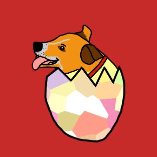 Small Dog Hatching from Easter Egg T-Shirt