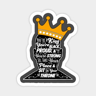 Black Man "young king version" Magnet