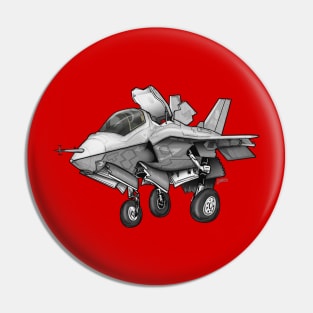 F-35B Lighting II Joint Strike Fighter Illustration Pin