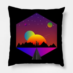 Retro Planets Pillow