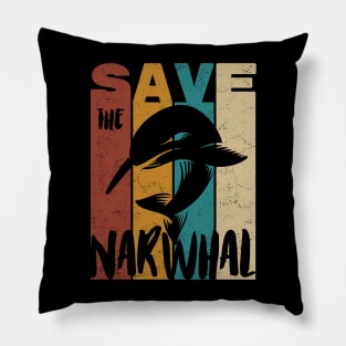 Save The Narwhal Pillow