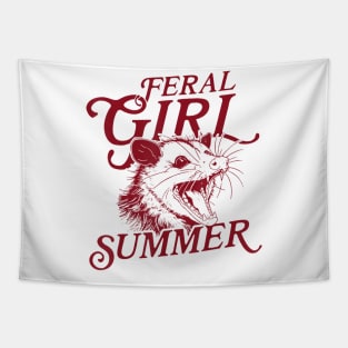 Feral Girl Summer Opossum Vintage Trendy Tapestry