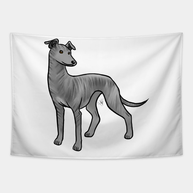 Dog - Whippet - Blue Brindle Tapestry by Jen's Dogs Custom Gifts and Designs