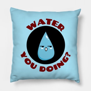 Water you doing? | Cute Water Pun Pillow