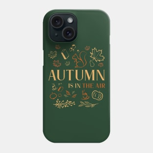 Autumn is in the air (outline) Phone Case